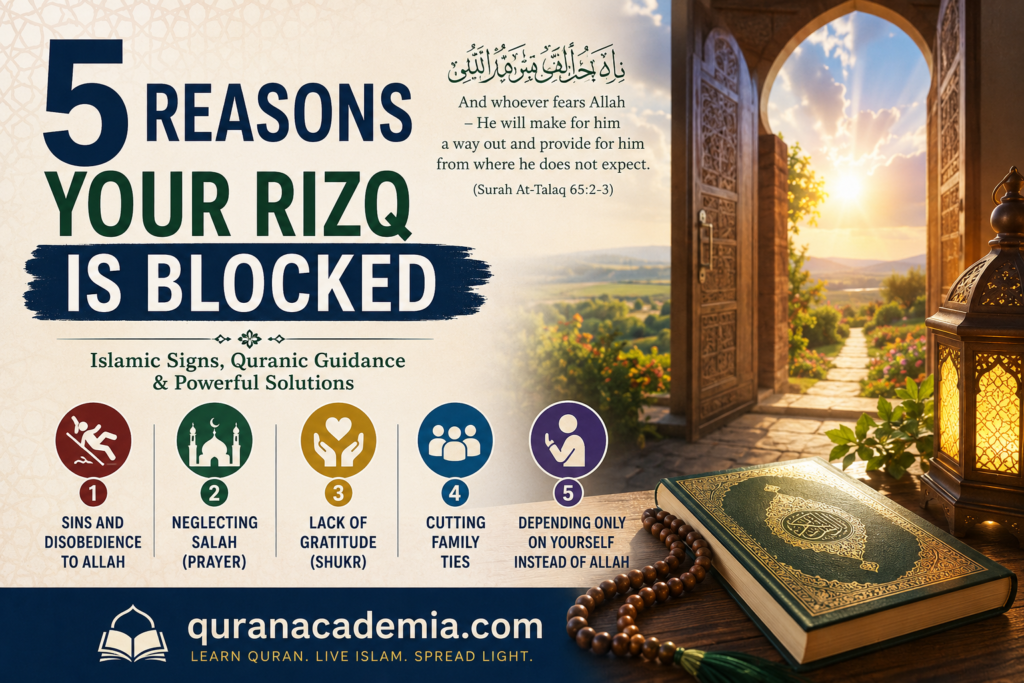 5 Reasons Your Rizq Is Blocked — Islamic Signs & Solutions According to Quran and Sunnah 5 Reasons Your Rizq Is Blocked — Islamic Signs & Solutions According to Quran and Sunnah